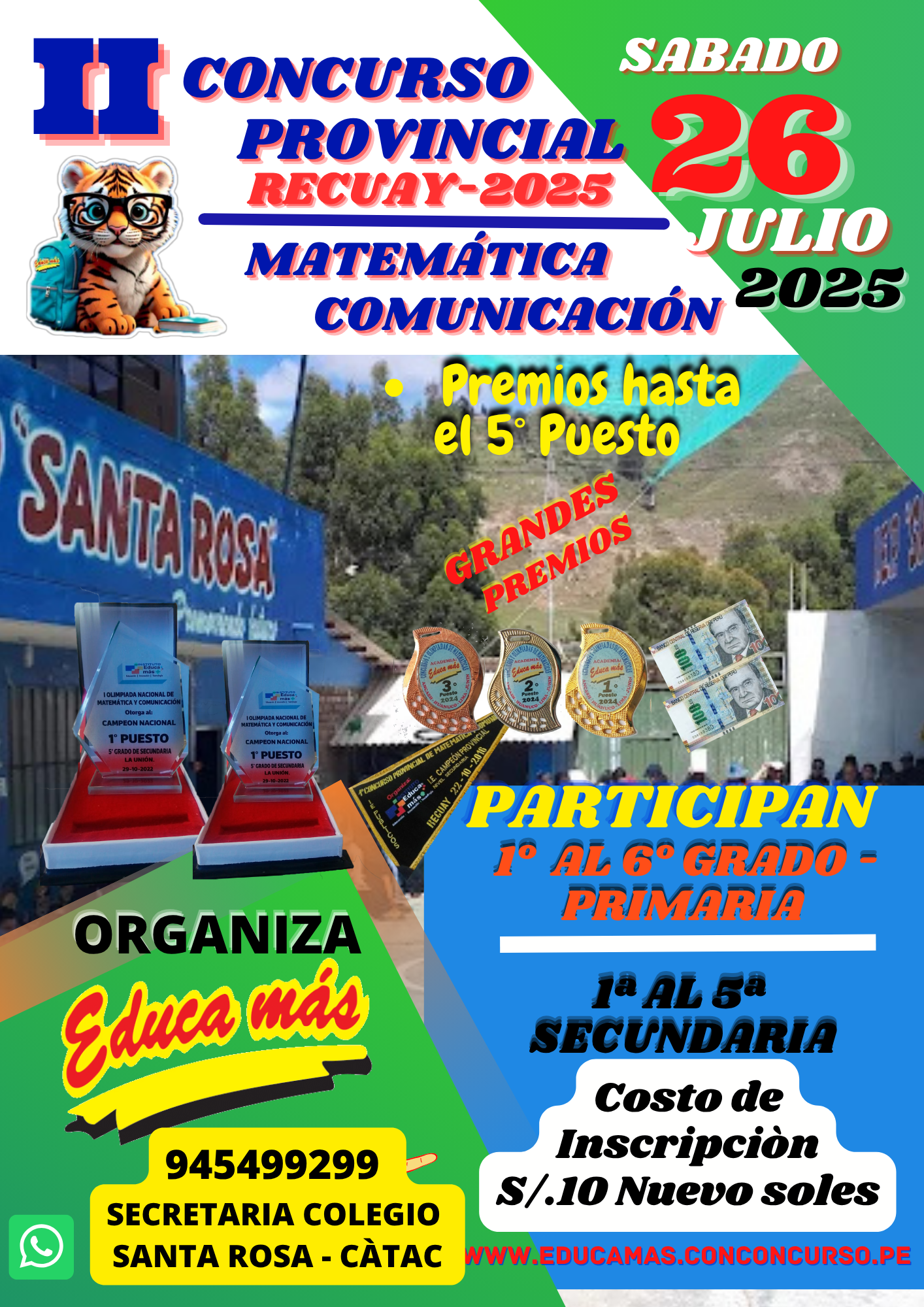 II CONCURSO PROVINCIAL DE MATEMÁTICA Y COMUNICACIÓN - RECUAY