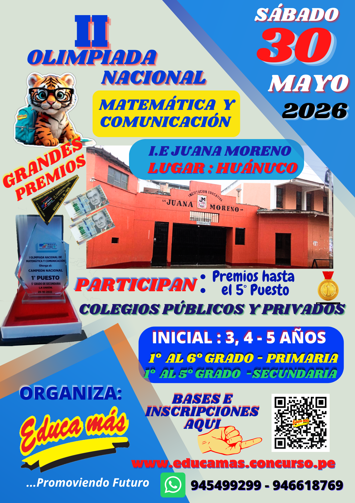 II OLIMPIADA NACIONAL DE MATEMATICA Y COMUNICACIÓN - HUANUCO 2026