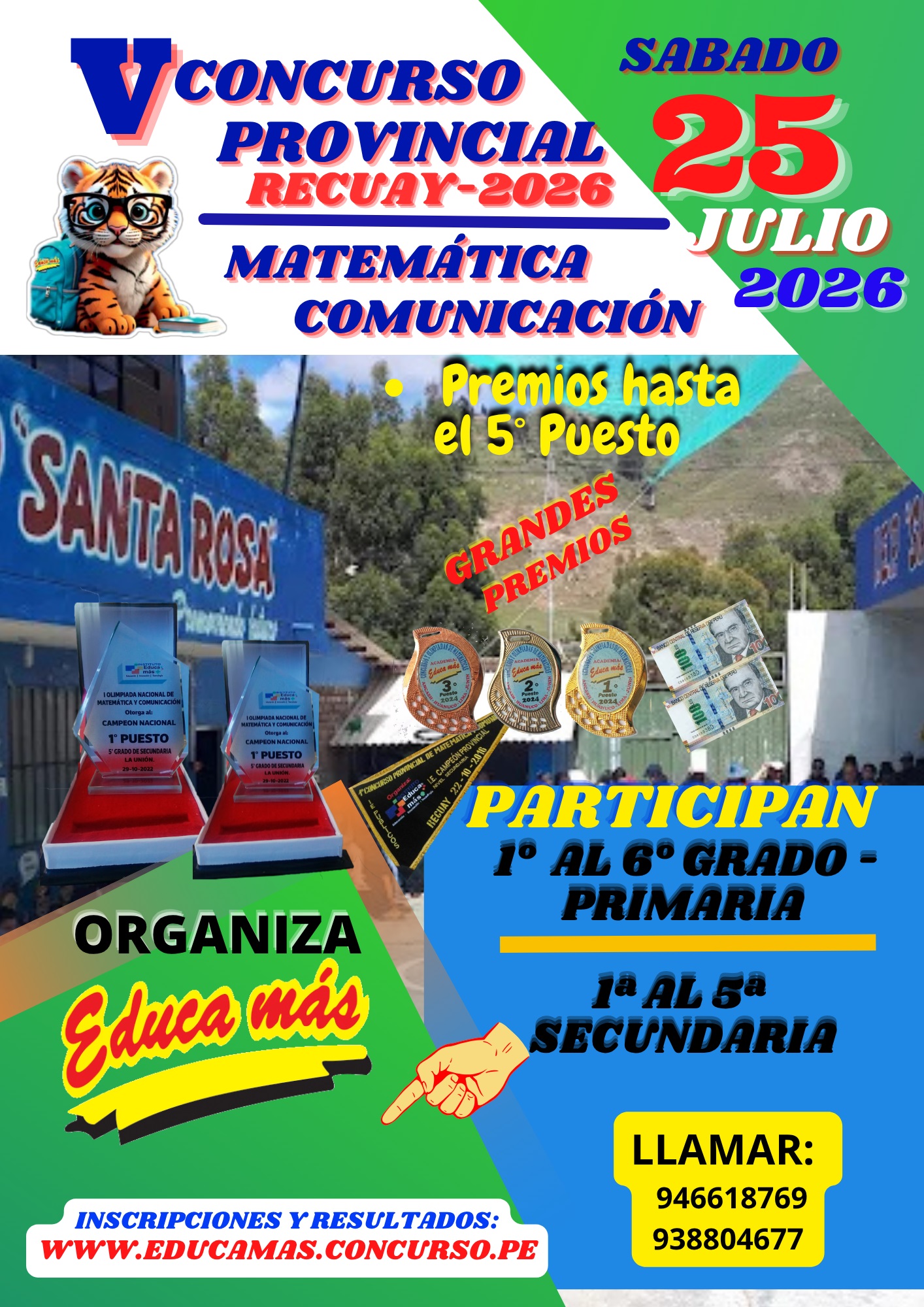 V  CONCURSO PROVINCIAL DE MATEMÁTICA Y COMUNICACIÓN RECUAY 2026